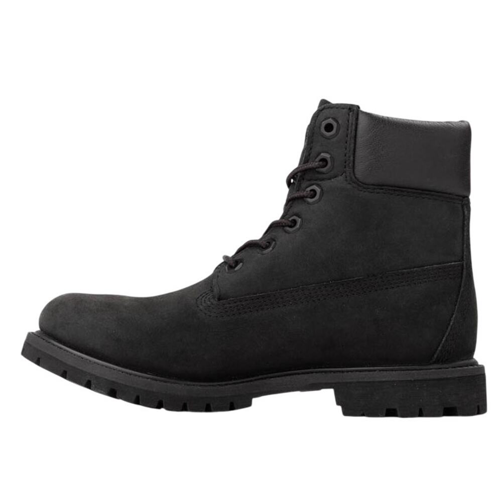 Timberland Premium Womens 6" Ankle Boots Size 6.5 Black Nubuck Leather WP NIB - Picture 2 of 13